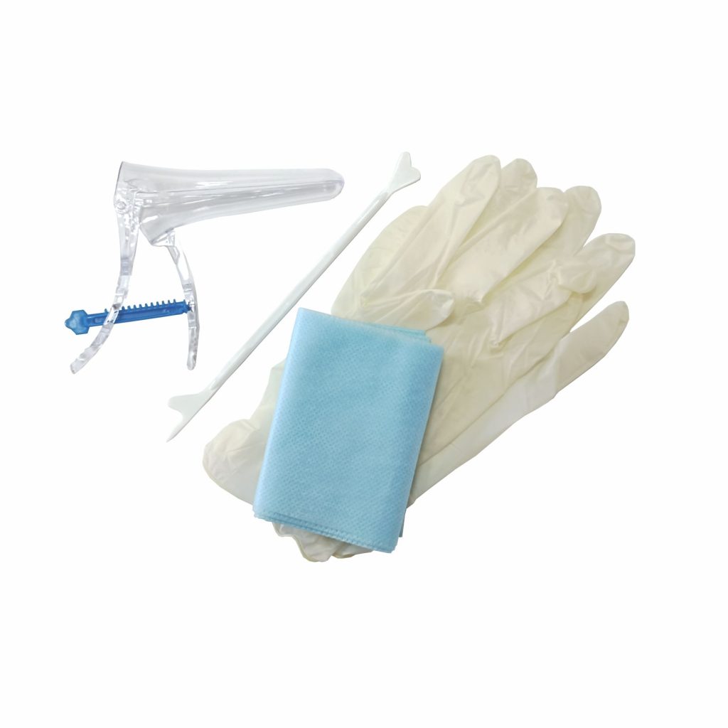 Набор гинекологический Ева-2 (зеркало р-р M, салфетка, перчатки латексные, шпатель Эйра) Полимерные изделия